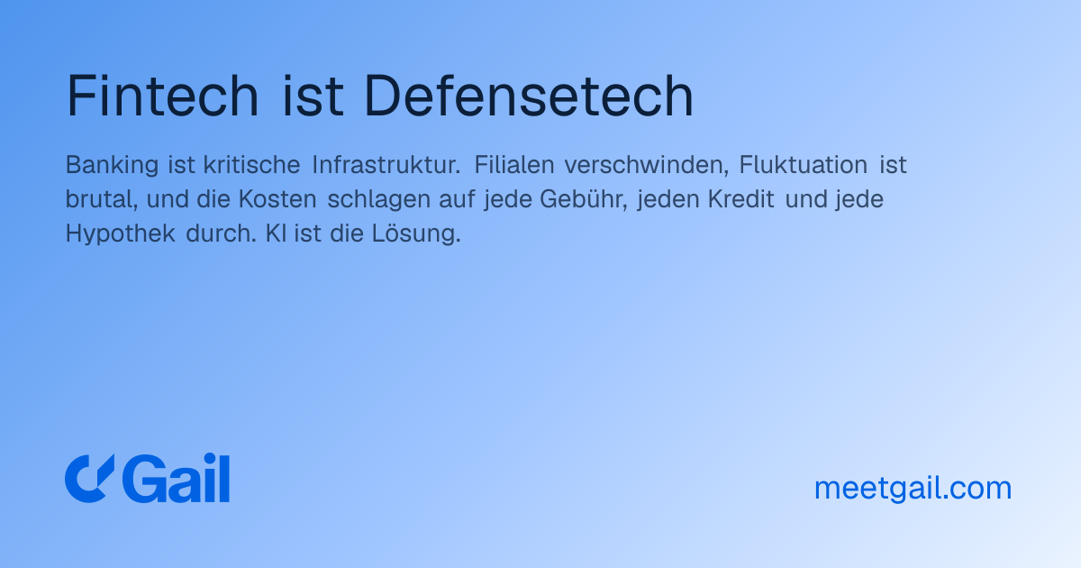 Fintech ist Defensetech