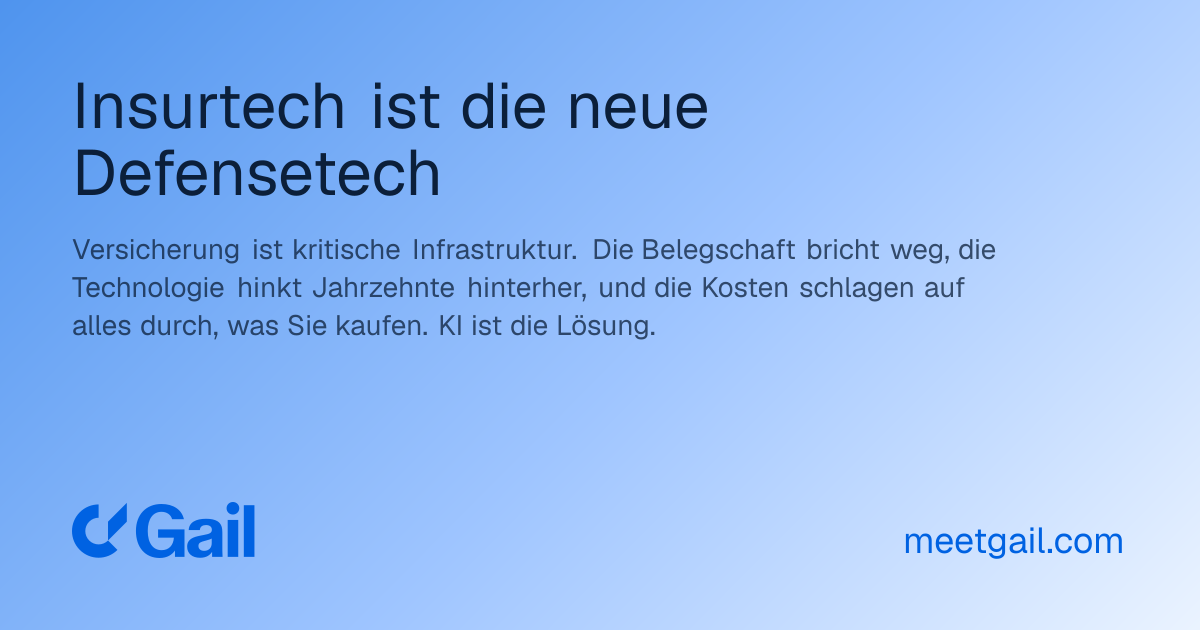 Insurtech ist die neue Defensetech