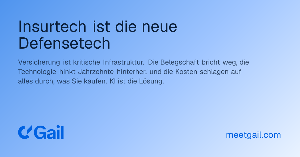 Insurtech ist die neue Defensetech
