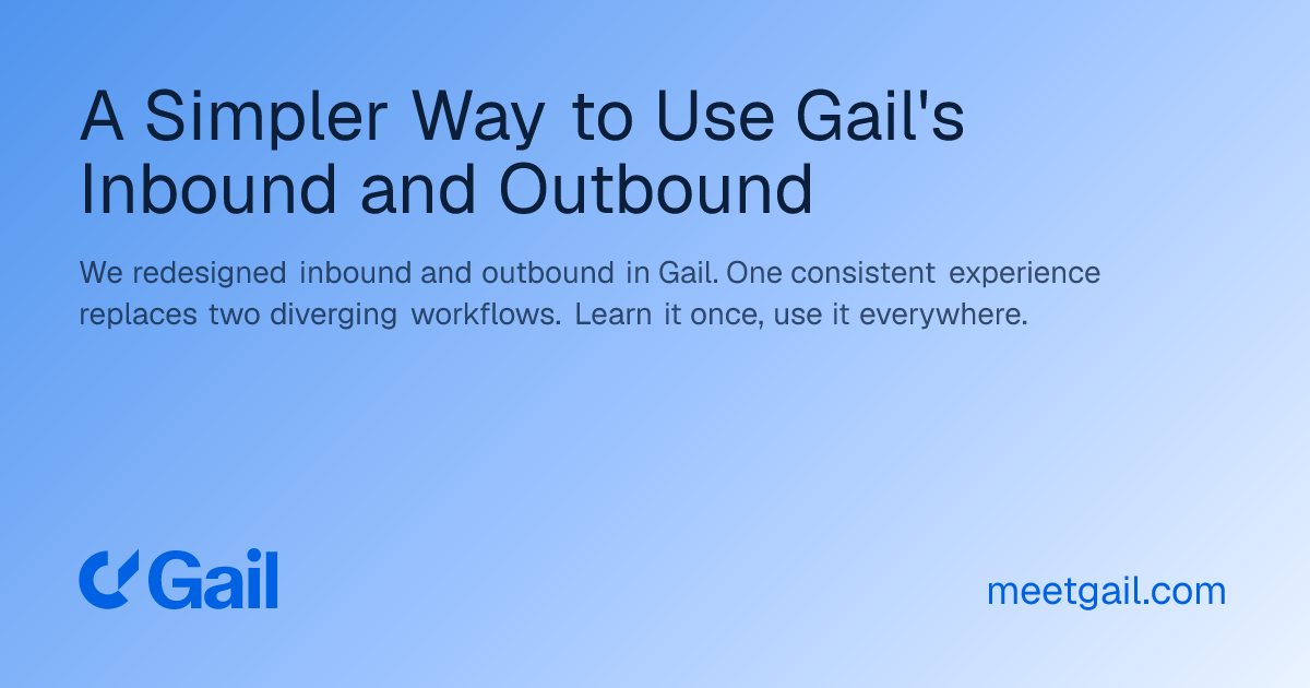 A Simpler Way to Use Gail's Inbound and Outbound