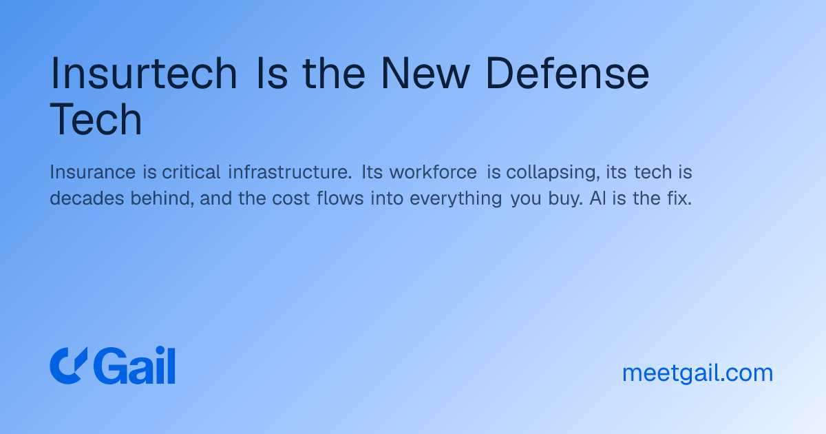 Insurtech Is the New Defense Tech