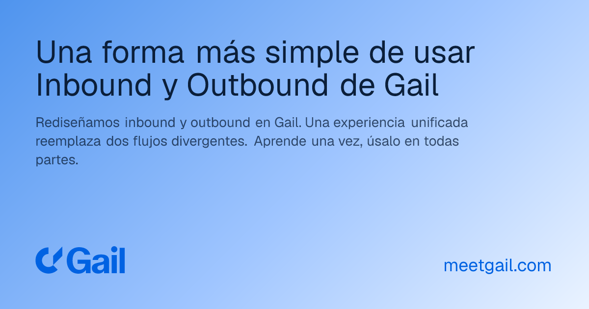 Una forma más simple de usar Inbound y Outbound de Gail