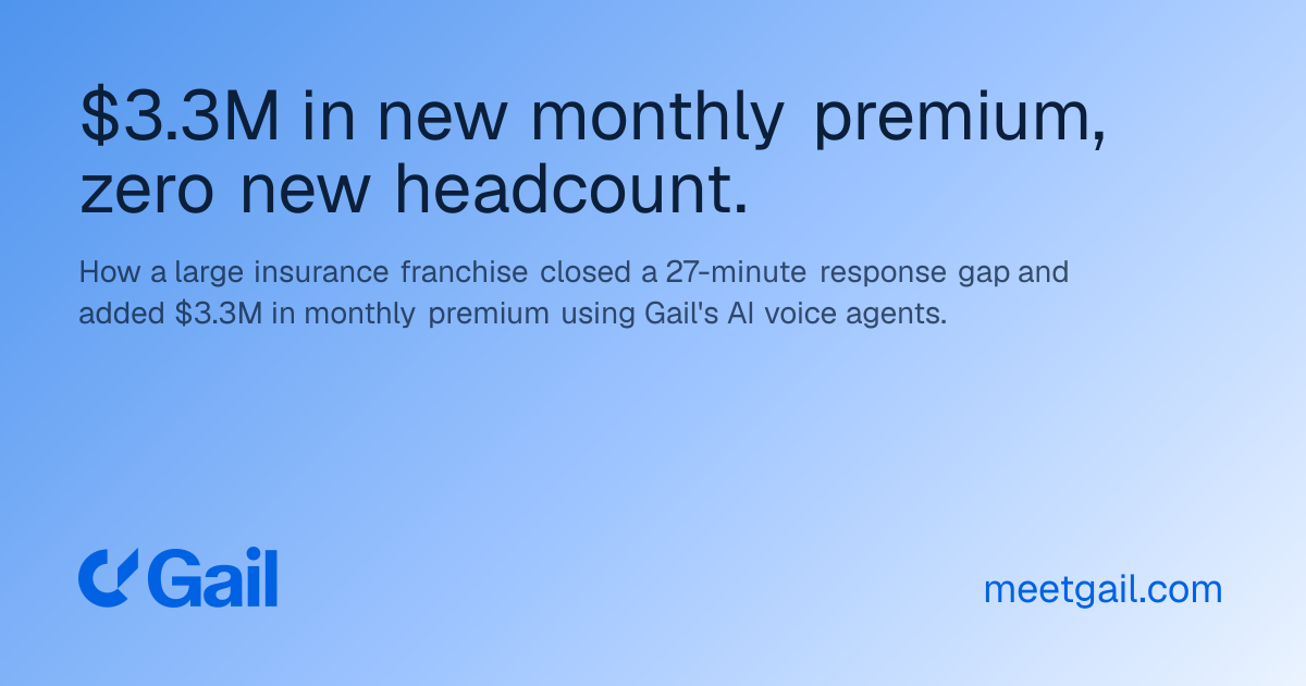 $3.3M in new monthly premium, zero new headcount.